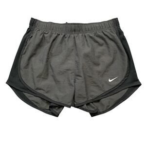 Nike Shorts Womens S Small Gray Black Dry Heather Tempo Running Brief Lined